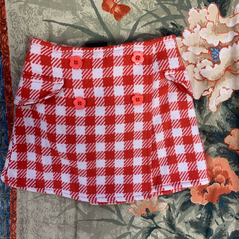 The Children's Place Red and White Checkered skort 36m 3T